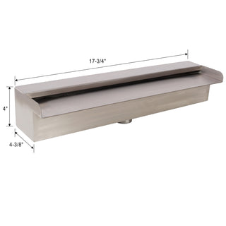 Sunvega Stainless Steel Pool Fountain with Sheer Descent Waterfall for Outdoor Garden Pond