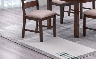 Sunvega Solid Rubberwood Antique Cherry Dining Chairs with Fabric Cushion Seat
