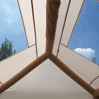 Sunvega Inflatable Camping Tent with Detachable Top and Dual-Side Weatherproof Canopy