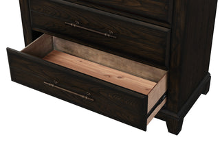 Sunvega Mahogany Finish 2 Drawer Nightstand with Pull Out Tray
