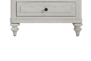 Sunvega Cement and Sand Mindi Veneer Nightstand with USB Ports and Three Drawers