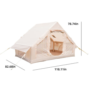 Sunvega 420D Oxford 4 Season Waterproof Windproof Inflatable Camping Tent with Clear Skylight