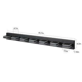 Sunvega Modern 7-Light LED Vanity Fixture with Square Acrylic Lampshades for Bathroom