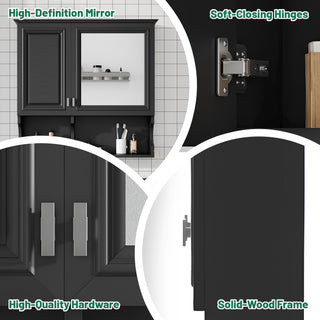Sunvega 30 Inch Wall Mounted Mirror Medicine Cabinet with Adjustable Shelf