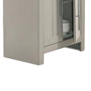 Sunvega Gray Transitional Counter Height Dining Table Kitchen Island With Storage