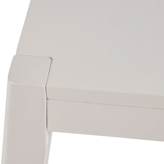 Sunvega Set of 2 White Farmhouse Counter Stools with Wooden Look