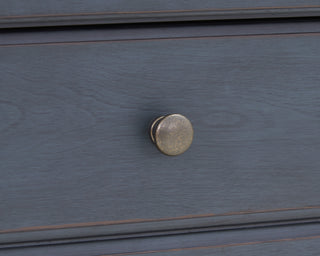 Sunvega 3-Drawer Nightstand with Corduroy Blue Finish and Antique Pewter Hardware