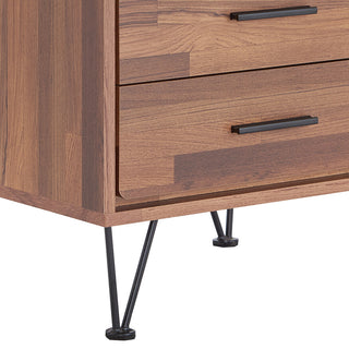 Sunvega Modern White Finish Chest with Five Spacious Drawers for Bedroom