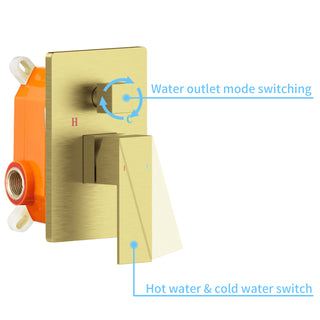 Sunvega Wall Mounted Shower System Combo Set with 10 Inch Rainfall and Handheld Faucet
