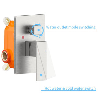 Sunvega Wall Mounted Shower System Combo Set with 10 Inch Rainfall and Handheld Faucet
