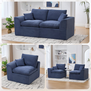 Sunvega Modular Cloud Couch Sofa with Removable Cushion Covers for Living Room