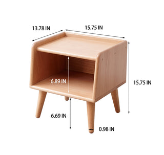 Sunvega Premium European Beechwood Nightstand with Ample Storage and Safe Design