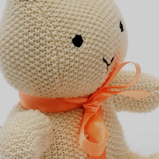 Sunvega Handmade Cotton Knitted Soft Bunny Plush Toy for Bedtime