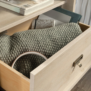 Sunvega Elegant Brown Nightstand with Smooth-Glide Drawer and Open Shelf