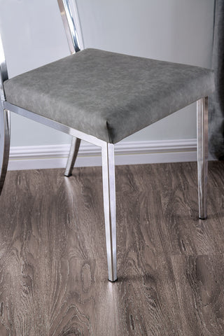 Sunvega Contemporary Minimalist Design 2pc Side Chair with Metal Frame and Acrylic Back