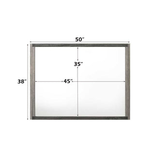 Sunvega 5 Drawer Chest in Jehoram Gray Finish with Wood Center Glide Drawers