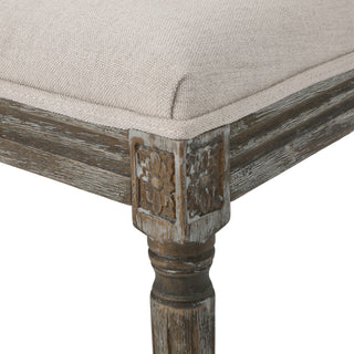 Sunvega Weathered Wood Traditional Dining Chairs with Modern Color Fabric