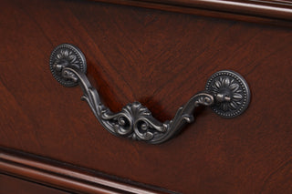 Sunvega Cherry Wood Night Stand with Two Smooth Ball Bearing Drawers