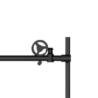 Sunvega Frameless Sliding Shower Door in Matte Black with Clear Glass