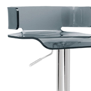 Sunvega Adjustable Swivel Stool with Low Backrest and Acrylic Seat