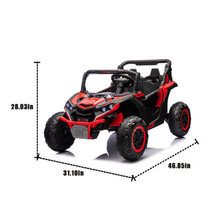 Sunvega 24V Two-Seater Kids Ride On UTV with Remote Control and Four-Wheel Suspension