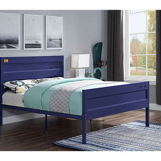 Sunvega Cargo Container Themed Metal Full Platform Bed with Headboard and Footboard