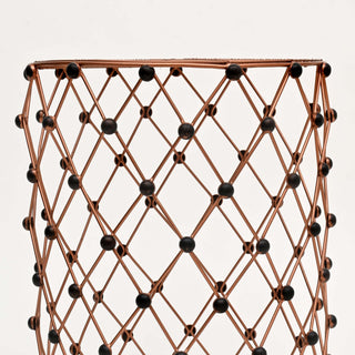 Sunvega Black and Gold Powder-Coated Iron Nesting Stools Set of 3