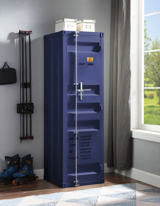 Sunvega Industrial White Cargo Wardrobe with Hanging Rod and Secure Lock