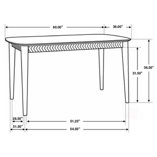 Sunvega Natural Sheesham Wood Mid-Century Modern Counter Height Dining Table