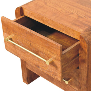 Sunvega Two Drawer Unit with Oak Frame and Mango Wood Inners in Hand-Distressed Finish
