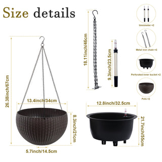 Sunvega 2 Pack Tall 21.7 Inch Crack-Resistant UV-Resistant Matte Planter Box for Indoor Outdoor