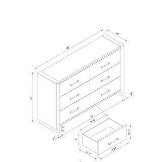 Sunvega Sarai Brown Nightstand with Spacious Drawers and Acrylic Handles
