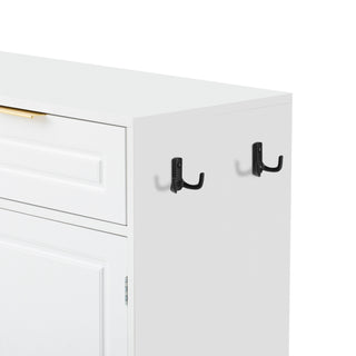 Sunvega 59.1-Inch Farmhouse Sideboard with 3 Drawers and 4 Doors for Ample Storage