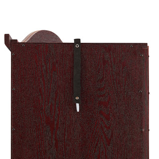 Sunvega Antique Glass Corner Curio Cabinet with Adjustable Shelves and Built-in Light