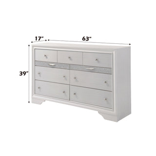 Sunvega Chic Nightstand with Textured Surface and Jewelry Drawer for Bedroom
