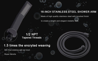 Sunvega Wall Mounted Shower System Combo Set with 10 Inch Rainfall and Handheld Faucet