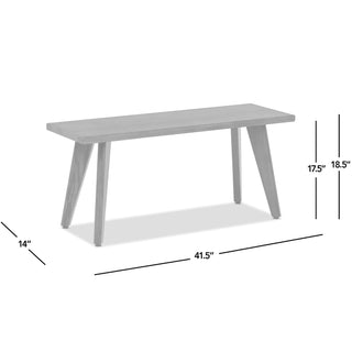 Sunvega Solid Red Oak Wood Bench with Tapered Legs for Dining and Entryway