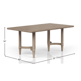 Sunvega Counter Height Dining Table with Double Pedestal Base in Sand Finish