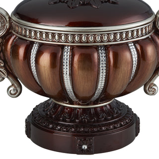 Sunvega Reddish Bronze Jewelry Box with Silver Accents and Bejeweled Decor