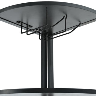 Sunvega 5 Tier Corner Shelf with LED Light USB Plug and Glass Holder