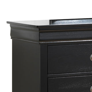 Sunvega Elegant Traditional Black Storage Dresser for Effortless Organization