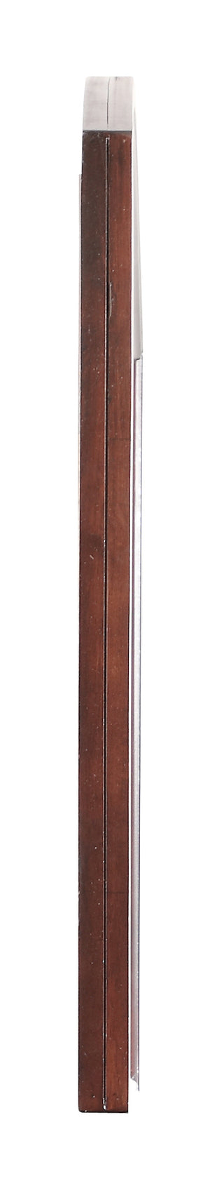 Sunvega Cappuccino Wood Veneer Night Stand with Silver Hardware for Bedroom