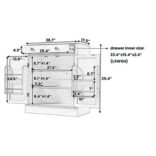 Sunvega Freestanding Kitchen Pantry Cabinet with Drawer and Adjustable Shelves