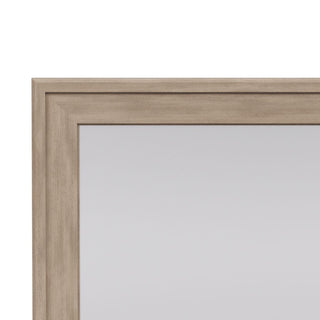Sunvega Sand Colored Beveled Glass Poster Mirror with Metal Accents