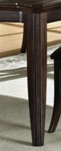 Sunvega Keenan Dark Walnut Finish Rectangular Dining Table with 1 Leaf