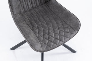 Sunvega Mid-Century Modern Tufted Diamond Pattern Upholstered Swivel Dining Chair