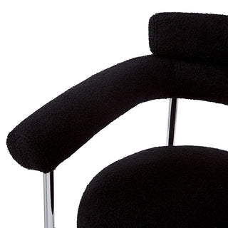 Sunvega Upholstered Armchair Dining Chairs With Metal Legs Set of 2 Grey