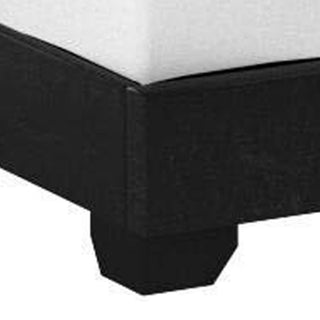 Sunvega Midcentury Modern Queen Size Bed with Upholstered Headboard and Footboard