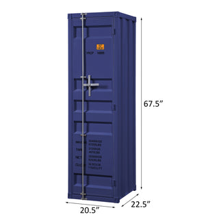 Sunvega Industrial Blue Wardrobe with Full-Length Container Lock and Hanging Rod