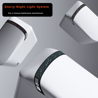 Sunvega Smart Toilet with Bidet Auto Open Close Seat Foot Sensor LED Night Light